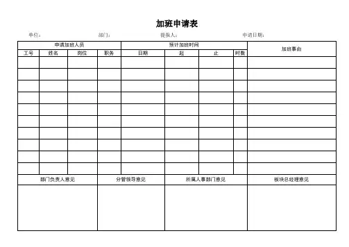 HR04-加班申请表