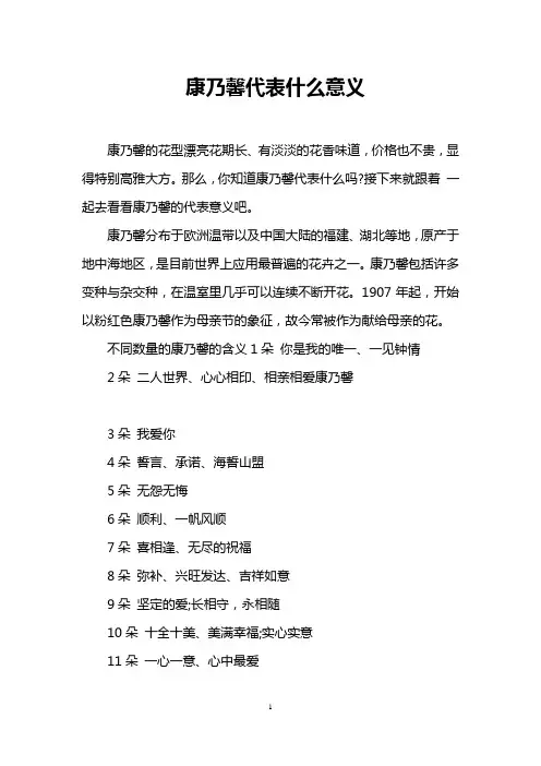 康乃馨代表什么意义