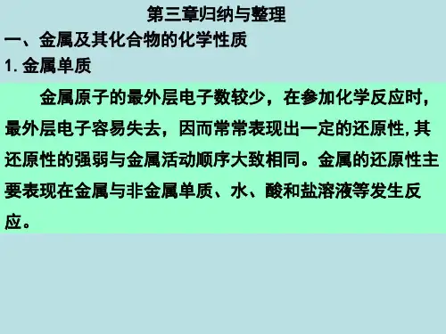化学必修1第三章归纳与整理