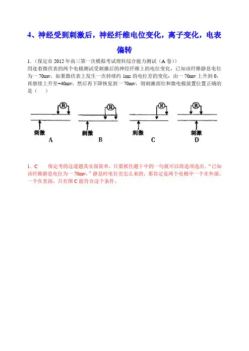 神经纤维电位变化稿