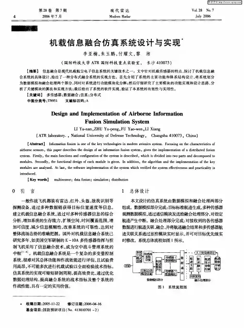 机载信息融合仿真系统设计与实现