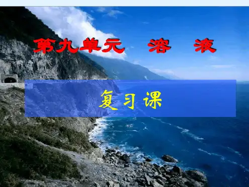 人教版九年级化学下册第九单元 溶液 单元复习共31张