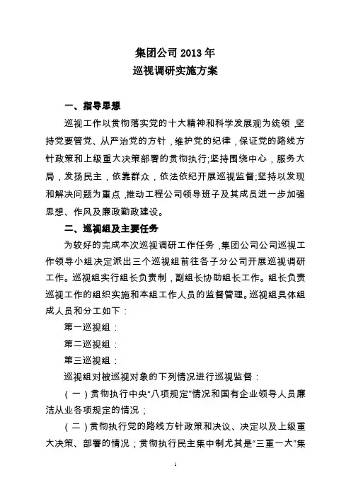 巡视工作流程
