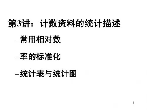 第3讲 计数资料统计描述