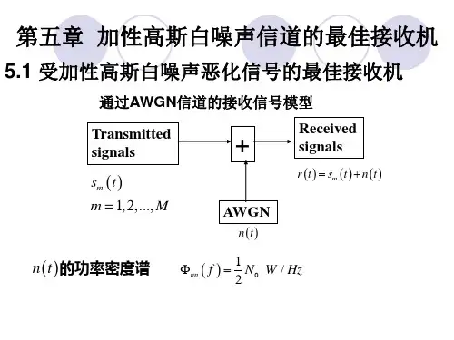 第五章 加性高斯白噪声信道的最佳接收机