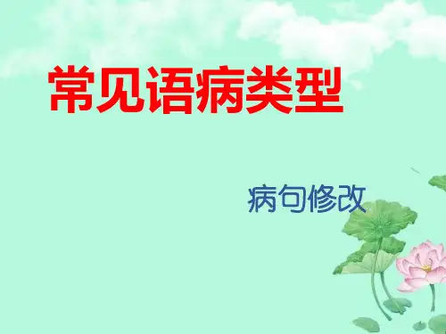 病句类型及修改PPT优秀经典