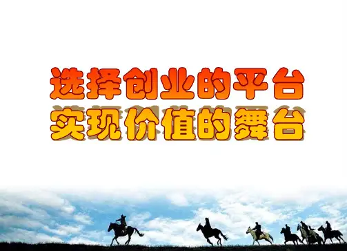 创业说明会(PPT 37页)