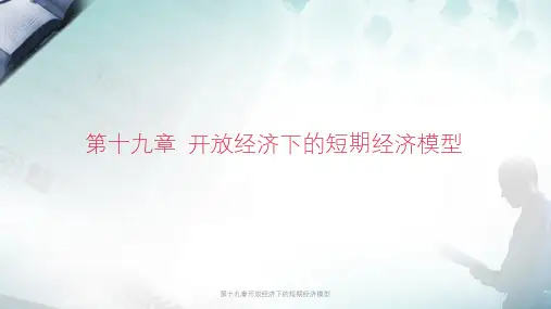 第十九章开放经济下的短期经济模型