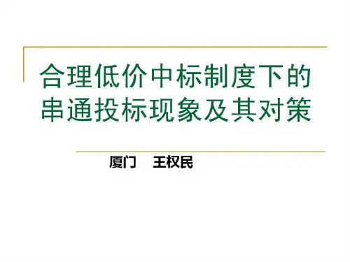 串通投标现象及其对策共30页