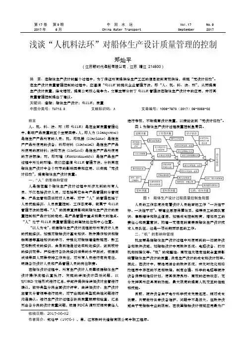浅谈“人机料法环”对船体生产设计质量管理的控制