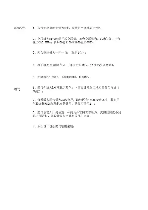 压缩空气参数