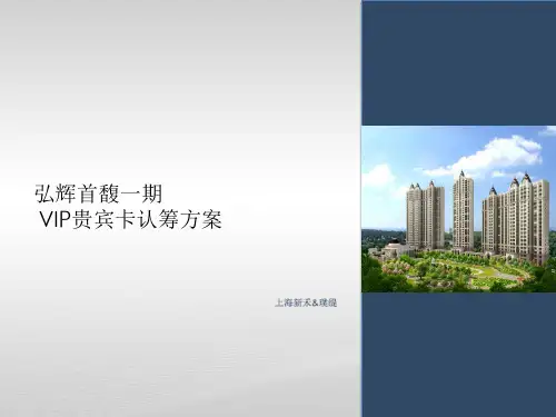 新禾房地产楼盘认筹方案