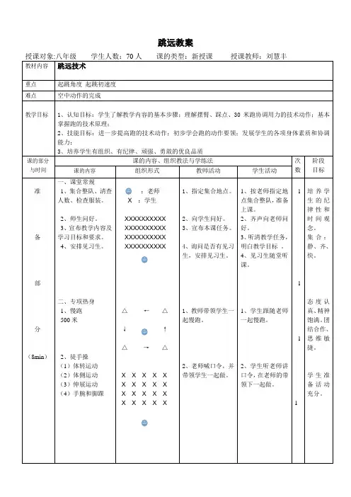 田径跳远技术教案