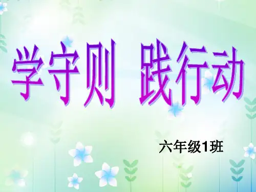 守规则主题班会PPT
