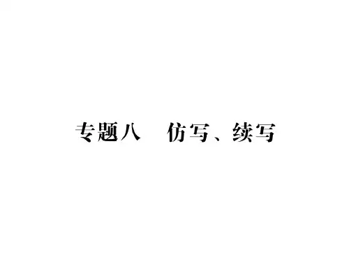 中考语文专项复习精品课件专题八 仿写、续写(28张)