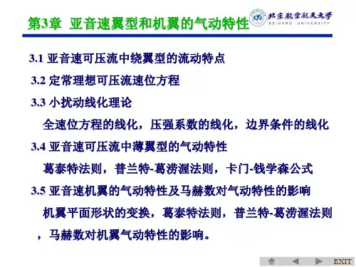 翼型和机翼的气动特性