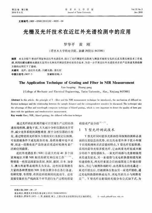 光栅及光纤技术在近红外光谱检测中的应用