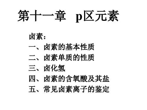 无机化学(药学类)第九章 p区元素-卤素