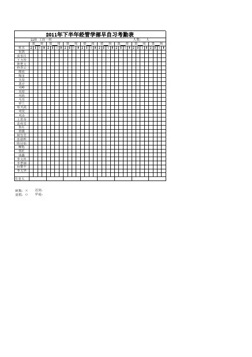 11级早自习考勤表