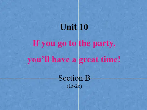 人教版八年级英语上册第十单元Section B (1a-2e)课件