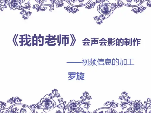 视频信息的加工处理获奖说课
