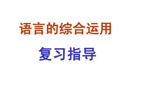语言综合运用