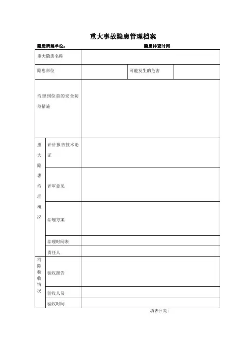 1重大事故隐患管理档案