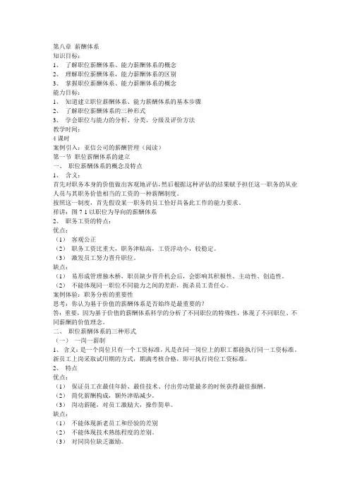 第八章 薪酬体系