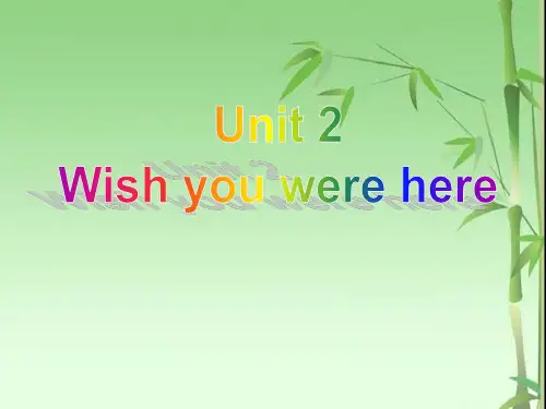 牛津译林版高中英语必修二Unit 2《Wish you were here》(Word power)课件