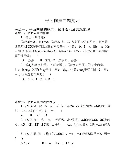 平面向量专题复习