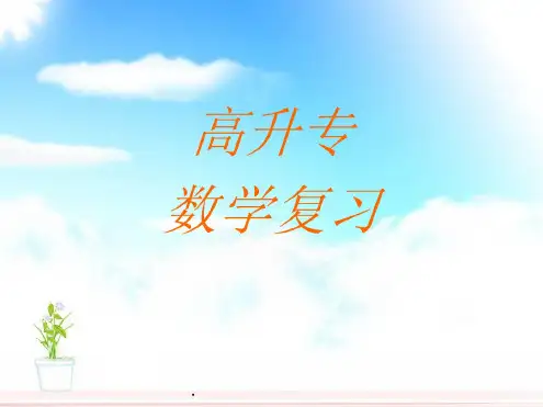 成人高考数学专题一总复习资料课件