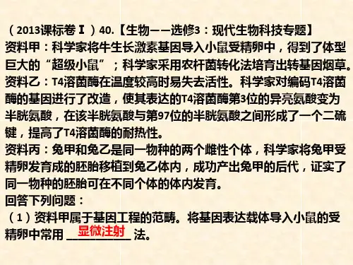 高中生物-选修三PPT课件
