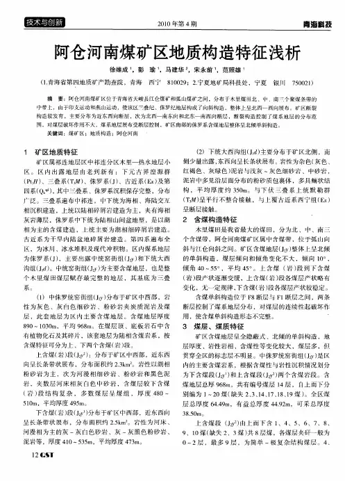阿仓河南煤矿区地质构造特征浅析