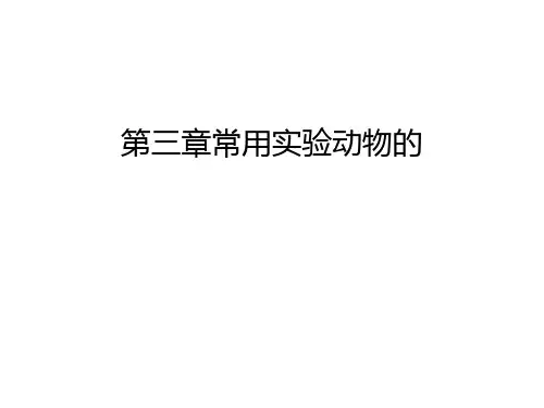 第三章常用实验动物的只是分享