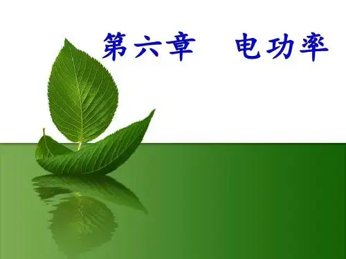 教科版九年级物理上册课件第六章  电功率