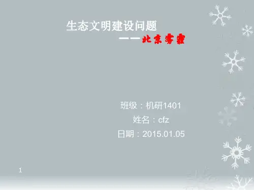 中特讨论题报告生态文明建设之雾霾治理PPT课件