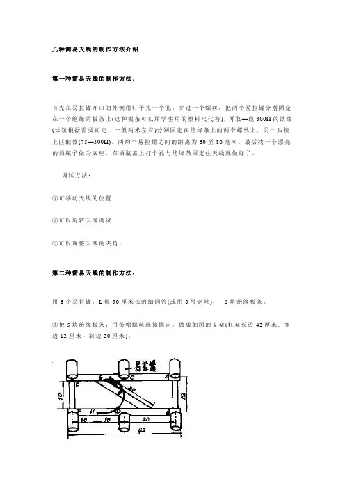 几种简易天线的制作方法介绍
