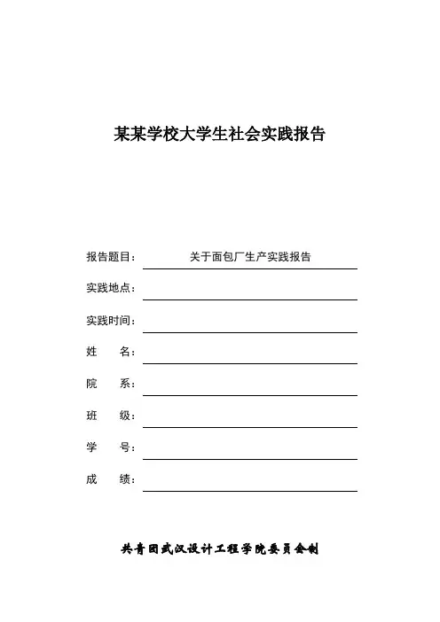 大学生暑期社会实践报告