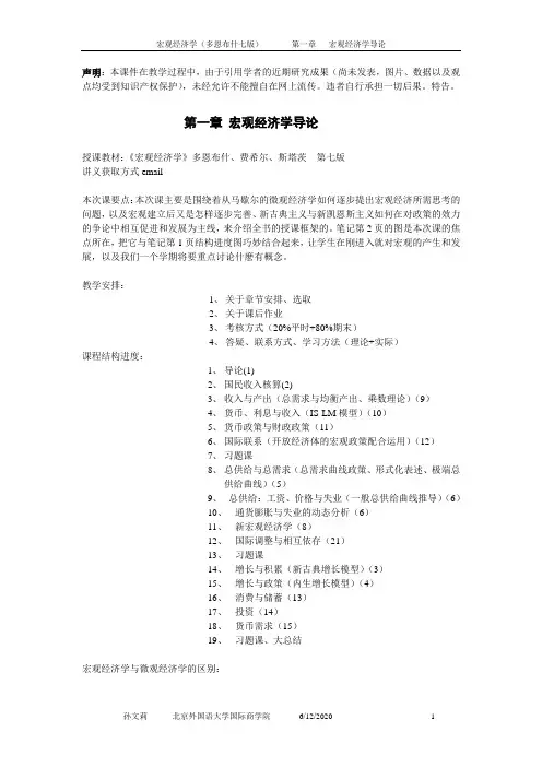 第1章 宏观经济学导论