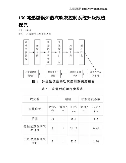 130吨燃煤锅炉蒸汽吹灰控制系统升级改造探究