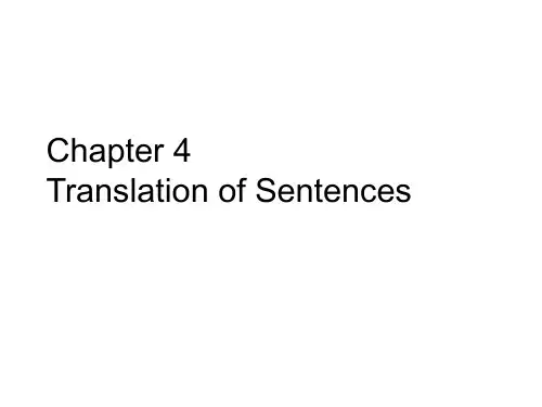 lecture 6 translation of sentences 1