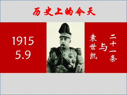 袁世凯 二十一条 历史上的今天 袁世凯简介 近代史资料 精美ppt