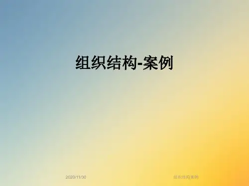 组织结构案例
