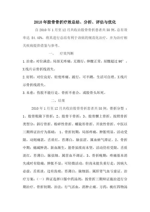 2010股骨骨折总结分析与优化