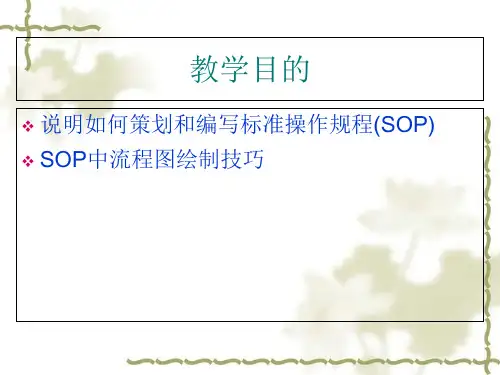 标准操作规程及流程图绘制
