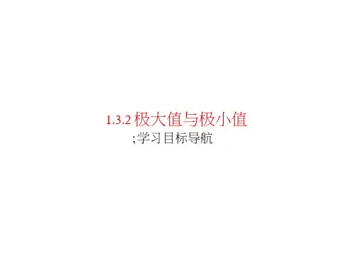 高中数学苏教选修2-2课件：1.3.2极大值与极小值