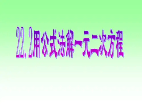 二元一次方程的解法公式法