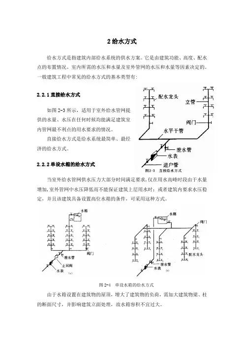 建筑给水方式
