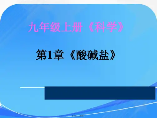 九年级上册《科学》