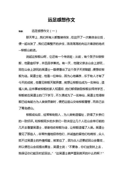 远足感想作文